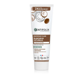 CENTIFOLIA looduslik valgendav hambapasta kookosvee ja fluoriidiga, 75 ml