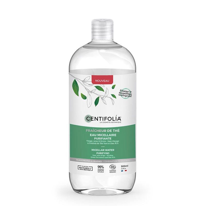 CENTIFOLIA Sügavpuhastav mitsellaarvesi rohelise tee, tsingi ja aloe veraga, 500ml