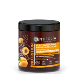 CENTIFOLIA ultra-rikas toitev juuksemask intensiivseks hoolduseks orgaanilise aprikoosiõli ja buritiõliga, 250ml