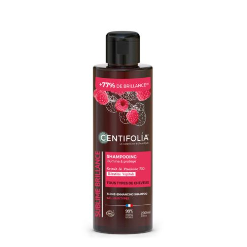 CENTIFOLIA läiget andev šampoon orgaanilise vaarikaekstrakti ja aloe veraga, 200ml