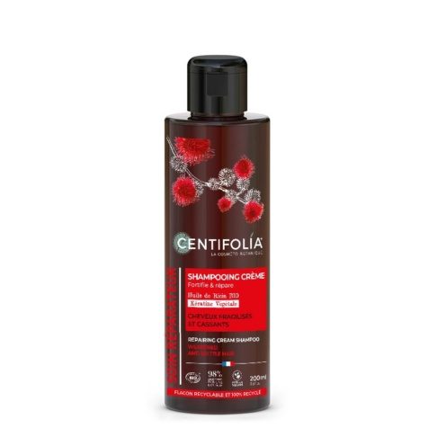 CENTIFOLIA taastav kreemšampoon kahjustatud juustele orgaanilise riitsinusõli ja taimse keratiiniga, 200ml