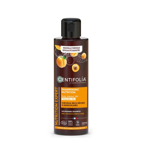 CENTIFOLIA toitev šampoon kuivadele juustele orgaanilise aprikoosiõli ja buritiõliga, 200ml