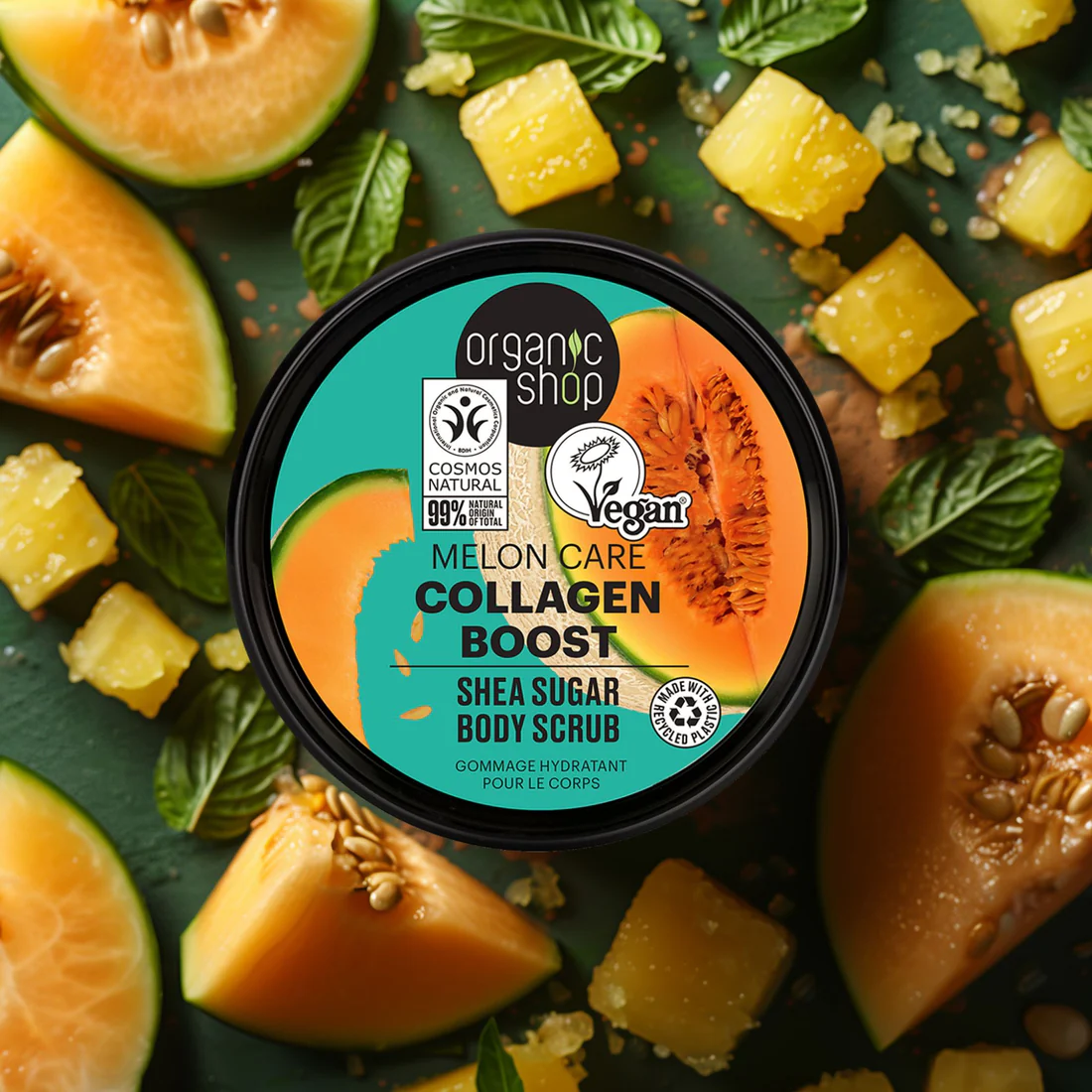 ORGANIC SHOP Orgaanilise meloni ja taimse kollageeniga kehakoorija Melon Collagen, 250ml - Image 2