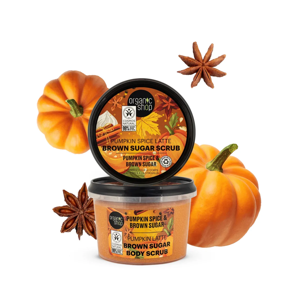 ORGANIC SHOP Orgaanilise kõrvitsaseemneõliga kehakoorija Pumpkin Spice Latte, 250ml - Image 3