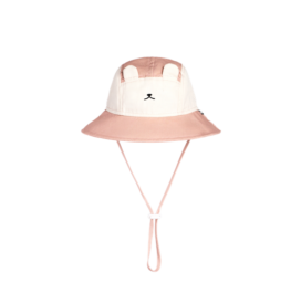 KIETLA Camper Hat UPF50 orgaanilisest puuvillast päikesekaitsega müts NATURAL-PINK, 0-2 aastat