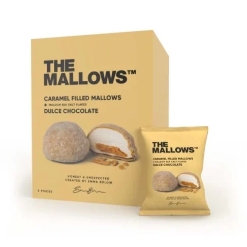 THE MALLOWS vahukommid karamelli täidisega ja dulce šokolaadiga, 5tk