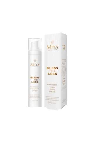 MIYA Bless The Less Niisutav ja rahustav SPF 50+ päevakreem apelsini hüdrosooliga, 50ml