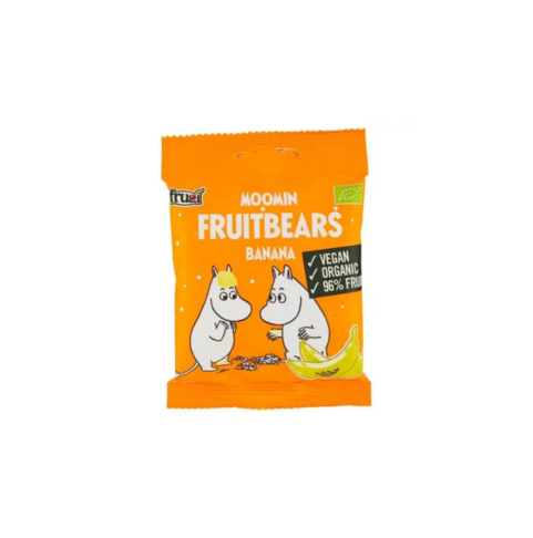 MOOMIN Mahe banaanimaitselised puuviljakommid, 40g