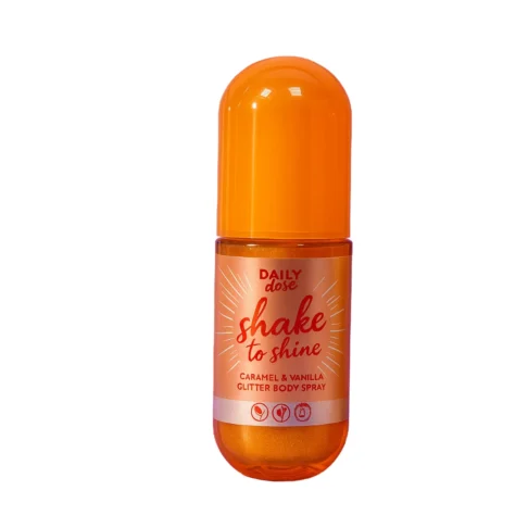 DAILY DOSE Shake to shine sädelev kehasprei Caramel and Vanilla, 100ml