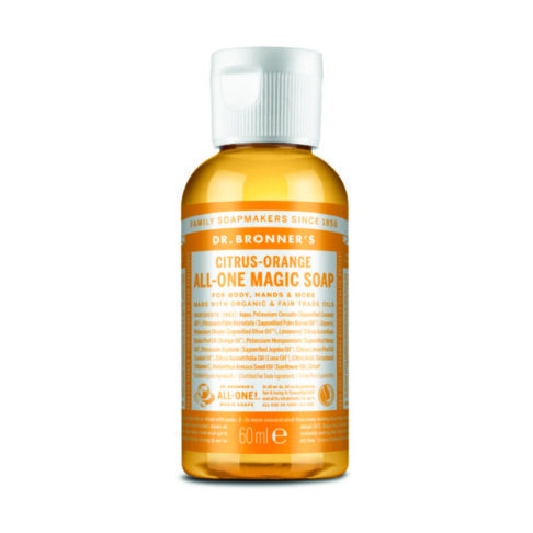 Dr. Bronner's 18-in-1 tsitruse ja apelsini õliga vedelseep, 60ml