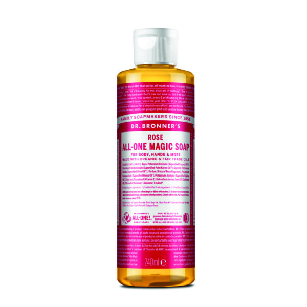 Dr. Bronner's 18-in-1 roosilõhnaline vedelseep, 240ml
