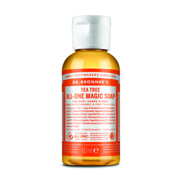 Dr. Bronner's 18-in-1 teepuuõliga vedelseep, 60ml