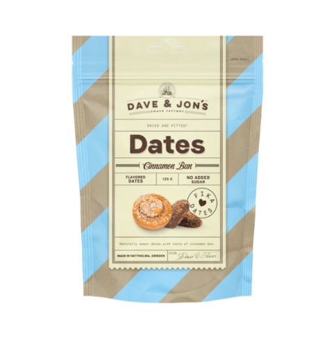 DAVE AND JON'S maitsestatud datlid "Cinnamon Bun" 125g