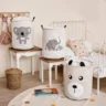 SIPO Premium puuvillane mänguasjade hoiukorv pingutusnööriga XL, Beige Bear - Image 6