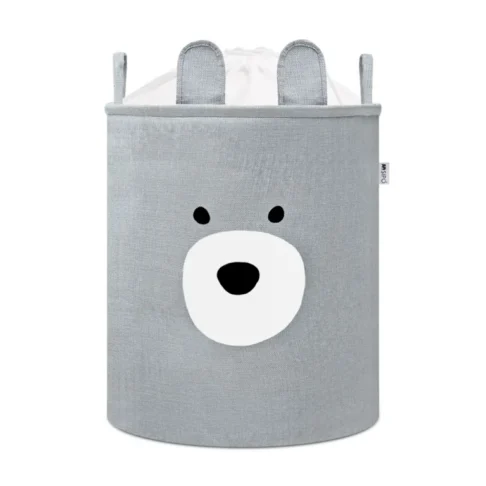 SIPO Premium puuvillane mänguasjade hoiukorv pingutusnööriga XXL, Bear