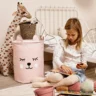 SIPO Premium puuvillane mänguasjade hoiukorv pingutusnööriga XL, Pink Bear - Image 5