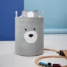 SIPO Premium puuvillane mänguasjade hoiukorv pingutusnööriga XXL, Bear - Image 4
