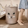 SIPO Premium puuvillane mänguasjade hoiukorv pingutusnööriga XXL, Rabbit - Image 5