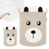 SIPO Premium puuvillane mänguasjade hoiukorv pingutusnööriga XL, Beige Bear - Image 3