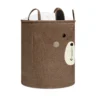SIPO Premium puuvillane mänguasjade hoiukorv pingutusnööriga XXL, Brown Bear - Image 5