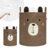 SIPO Premium puuvillane mänguasjade hoiukorv pingutusnööriga XXL, Brown Bear - Image 3