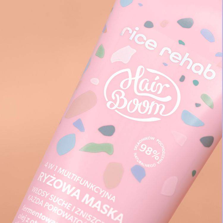 BIELENDA HairBoom Rice Rehab looduslik multifunktsionaalne 4in1 riisimask juustele, 200 ml - Pilt 13