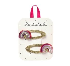 ROCKAHULA laste juukseklambrid disco rainbow, 2 tk
