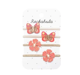 ROCKAHULA Bella butterfly juuksekummid, 4 tk