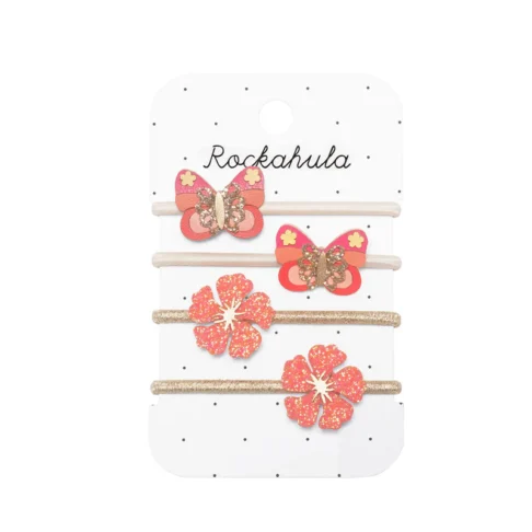 ROCKAHULA Bella butterfly juuksekummid, 4 tk