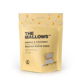 THE MALLOWS orgaanilised vahukommid mango, kookose ja valge šokolaadiga, 90g