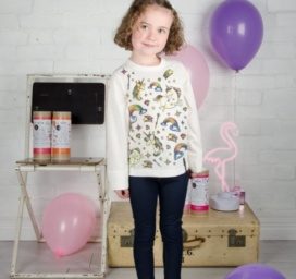 SELFIE CLOTHING värvi ise ükssarviku pluus, suurus 8-10 eluaastat (146)