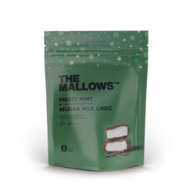 THE MALLOWS krõmpsuvad vahukommid frosty mint ja Belgian milk šokolaadiga, 90g