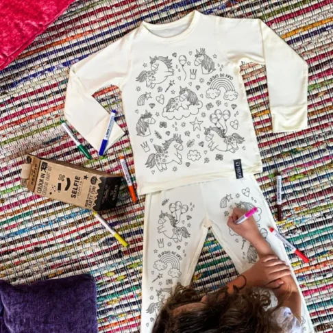SELFIE CLOTHING Värvi ise Unicorn pidžaama, suurus 4-6 (128)