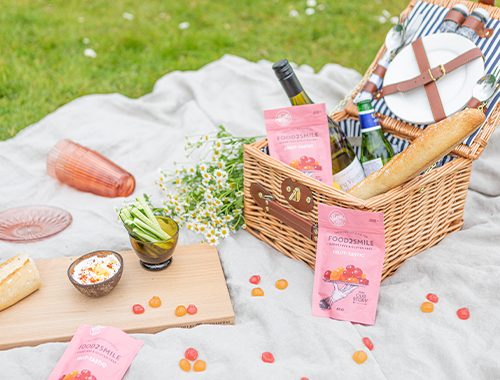 FOOD2SMILE Fruit-tastic suhkruvabad puuviljakommid apelsini- ja kirsimaitsega, 85g - Image 3