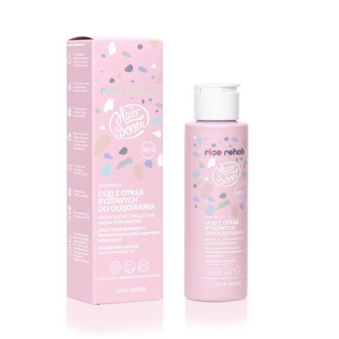 BIELENDA HairBoom Rice Rehab looduslik toitainerikas riisiõli kahjustatud juustele, 100ml