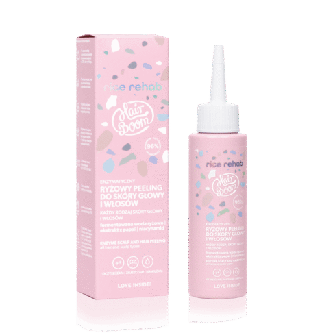 BIELENDA HairBoom Rice Rehab looduslik ensümaatiline riisikoorija juuste sügavpuhastuseks, 100ml