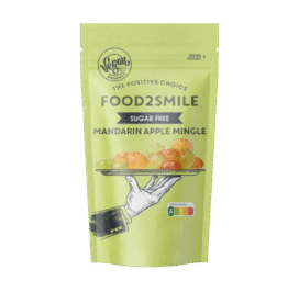 FOOD2SMILE Suhkruvabad kummikommid õuna- ja mandariinimaitsega Mandarin Apple Mingle, 85g