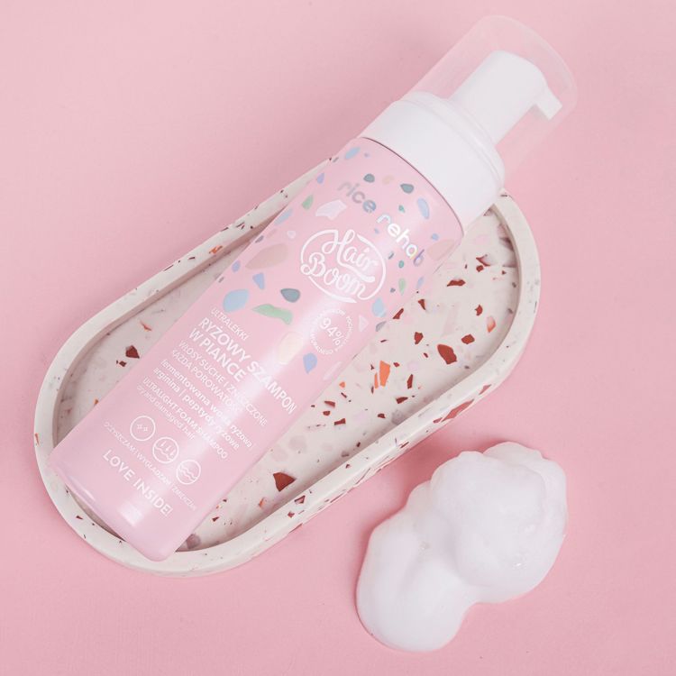 BIELENDA HairBoom Rice Rehab fermenteeritud riisiveega šampoon tundlikule peanahale, 400ml - Image 5