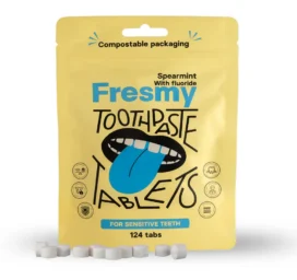 FRESMY Rohemündi (fluoriidiga) hambapastatabletid paberpakendis, 124tk