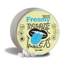 FRESMY Rohemündi (fluoriidiga) hambapastatabletid alumiinium purgis, 30tk