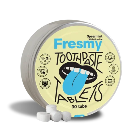 FRESMY Rohemündi (fluoriidiga) hambapastatabletid alumiinium purgis, 30tk