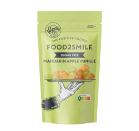 FOOD2SMILE suhkruvabad kummikommid õuna- ja mandariinimaitsega Mandarin Apple Mingle, 85g