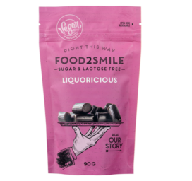 FOOD2SMILE Liquoricious suhkruvaba lagritsakommid, 85g