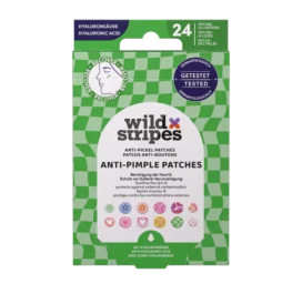 WILD STRIPES Anti-Pimple Patches Groovy Recoveri plaastrid hüaluroonhappe ja hüdrokolloidmaterjaliga, 20tk