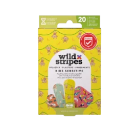 WILD STRIPES Kids Jungle lõbusad ja nahasõbralikud plaastrid tundlikule nahale, 20tk