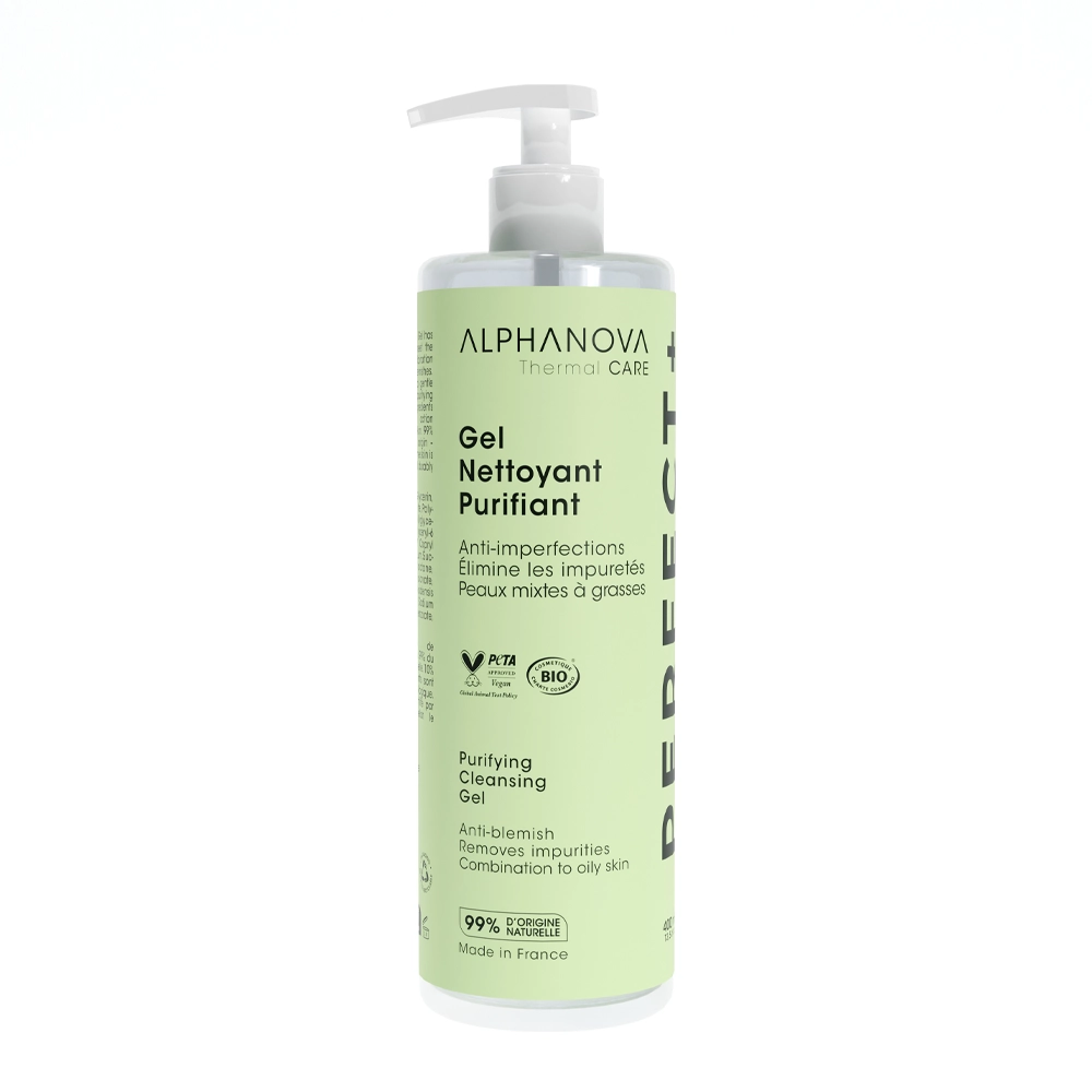 ALPHANOVA Perfect+ Puhastav geel rasusele nahale merevaikhappe ja tsink PCA'ga, 400ml