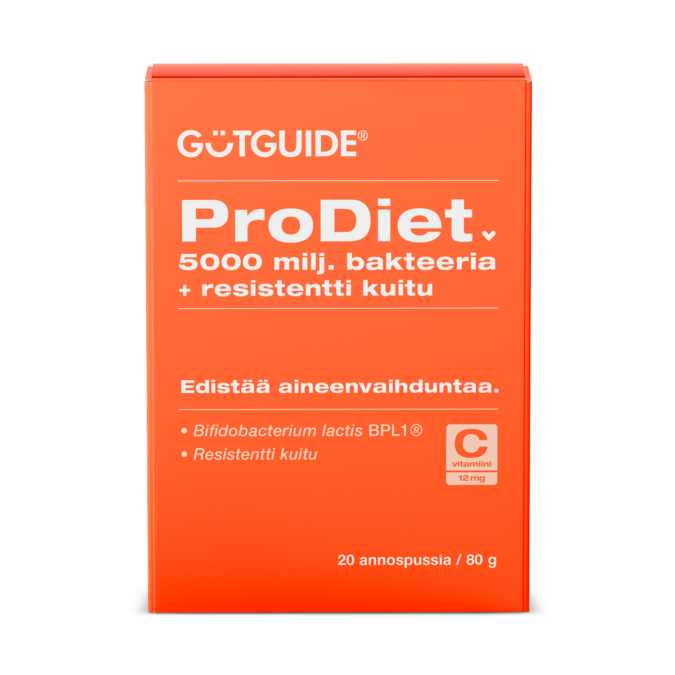 GÜTGUIDE Prodiet 5000 bakt +kiud mikrobioomi toetav toidulisand kaalulangetuseks, 20tk