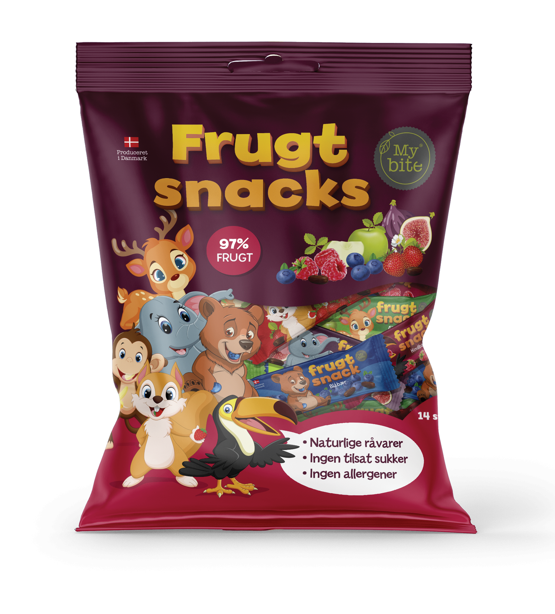 MYBITE puuviljasnäkkide segupakk, 200g