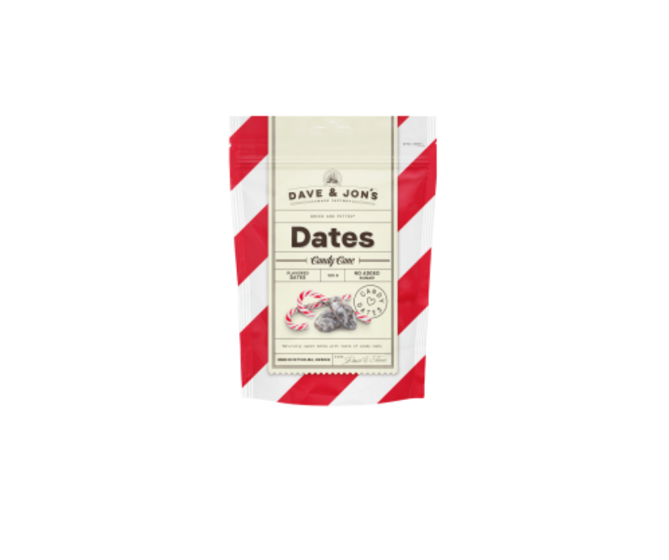Dave & Jon's maitsestatud datlid "Candy Cane", 125g