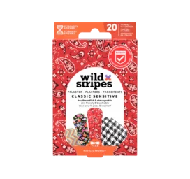 WILD STRIPES Classic Sensitive Fashion lõbusad ja nahasõbralikud plaastrid tundlikule nahale, 20tk